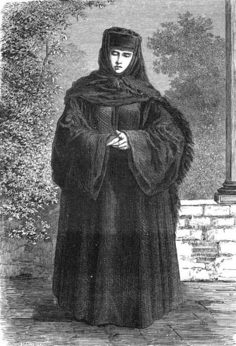 Framed Print : Wallachian Lady in Travelling Costume; A Visit to the Danubian Principalities, 1875. Creator: Nelson Boyd Framed Print : Wallachian Lady in Travelling Costume; A Visit to the Danubian Principalities, 1875. Creator: Nelson Boyd