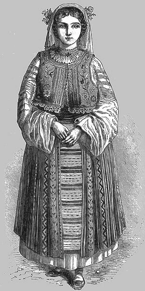 Wallachian Peasant-Girl; A Visit to the Danubian Principalities, 1875. Creator: Unknown