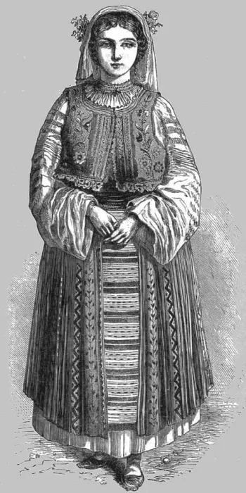 Framed Print : Wallachian Peasant-Girl; A Visit to the Danubian Principalities, 1875. Creator: Unknown Framed Print : Wallachian Peasant-Girl; A Visit to the Danubian Principalities, 1875. Creator: Unknown