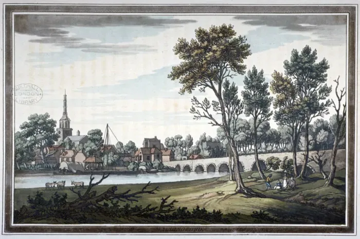 Framed Print : Wallingford, Berkshire, 1790. Artist: Joseph Constantine Stadler Framed Print : Wallingford, Berkshire, 1790. Artist: Joseph Constantine Stadler