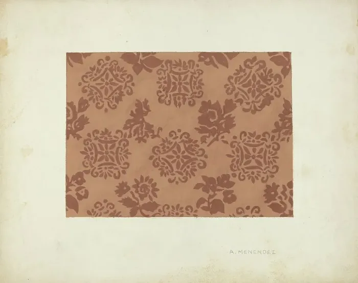 Framed Print : Wallpaper, 1935 / 1942. Creator: A. Menendez Framed Print : Wallpaper, 1935 / 1942. Creator: A. Menendez
