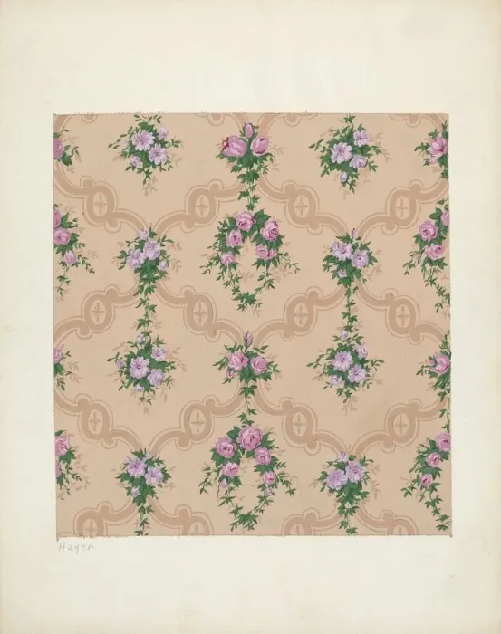 Framed Print : Wallpaper, 1935 / 1942. Creator: Lee Hager Framed Print : Wallpaper, 1935 / 1942. Creator: Lee Hager
