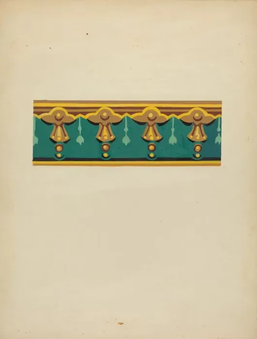 Framed Print : Wallpaper Border, 1935 / 1942. Creator: John Garay Framed Print : Wallpaper Border, 1935 / 1942. Creator: John Garay