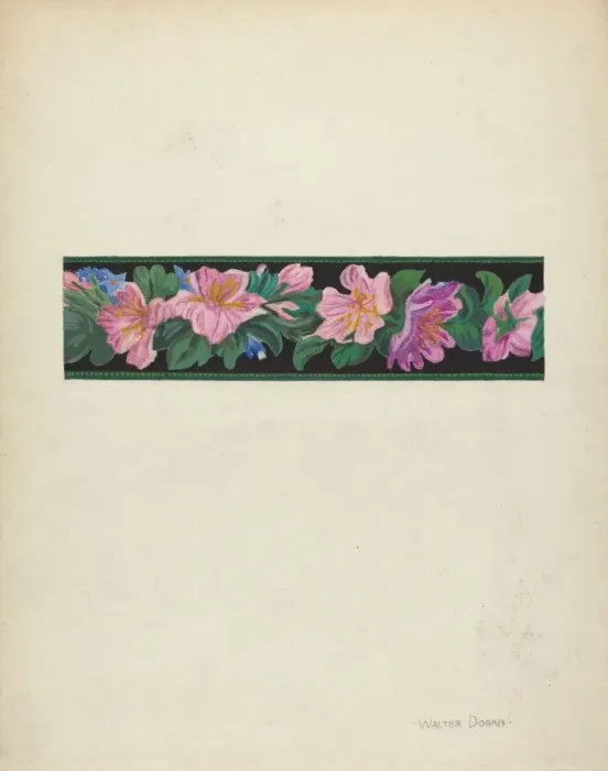 Framed Print : Wallpaper Border, c. 1939. Creator: Walter Doran Framed Print : Wallpaper Border, c. 1939. Creator: Walter Doran
