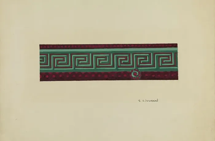 Framed Print : Wallpaper Border, c. 1940. Creator: Sidney Liswood Framed Print : Wallpaper Border, c. 1940. Creator: Sidney Liswood