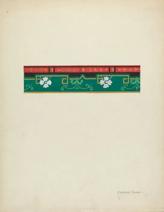 Framed Print : Wallpaper Border, c. 1940. Creator: Walter Doran Framed Print : Wallpaper Border, c. 1940. Creator: Walter Doran