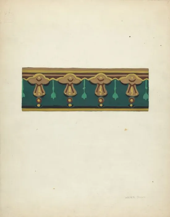 Framed Print : Wallpaper, c. 1939. Creator: Walter Doran Framed Print : Wallpaper, c. 1939. Creator: Walter Doran