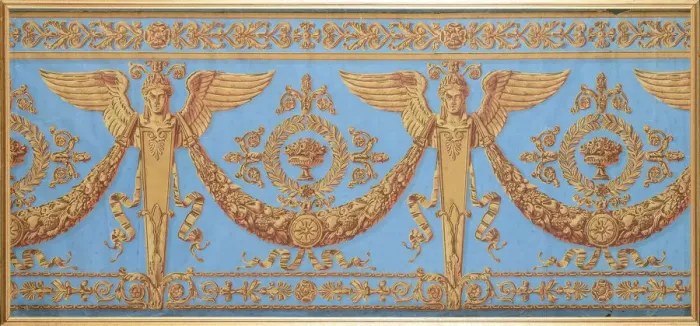 Framed Print : Wallpaper Frieze from the Consulate period, c. 1800 Framed Print : Wallpaper Frieze from the Consulate period, c. 1800