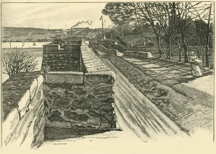 Framed Print : On the Walls of Berwick, Looking Across the Tweed, 1898. Creator: Unknown Framed Print : On the Walls of Berwick, Looking Across the Tweed, 1898. Creator: Unknown