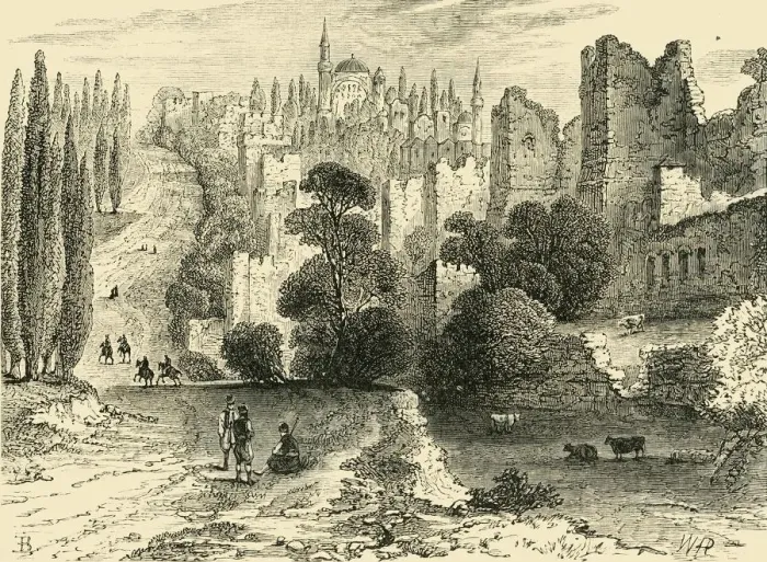 Framed Print : Walls of Constaninople in the Sixteenth Century, (1890). Creator: Unknown Framed Print : Walls of Constaninople in the Sixteenth Century, (1890). Creator: Unknown