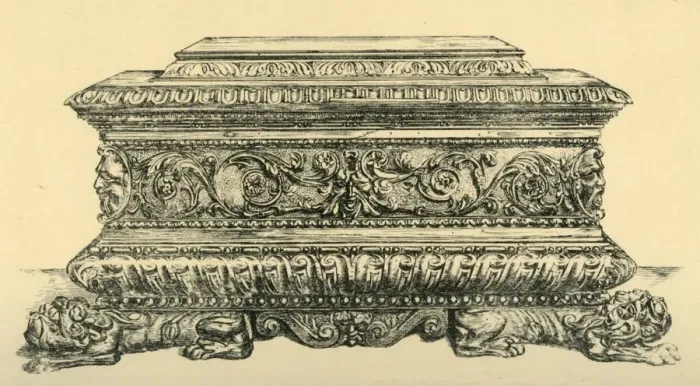 Framed Print : Walnut chest, (1881). Creator: Andrew Fingar Brophy Framed Print : Walnut chest, (1881). Creator: Andrew Fingar Brophy