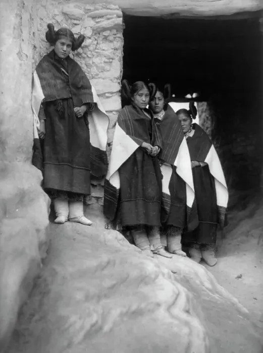 Framed Print : Walpi maidens-Hopi, c1906. Creator: Edward Sheriff Curtis Framed Print : Walpi maidens-Hopi, c1906. Creator: Edward Sheriff Curtis