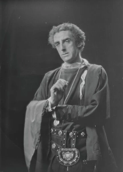 Walter Hampden, in costume, 1919 June 3. Creator: Arnold Genthe