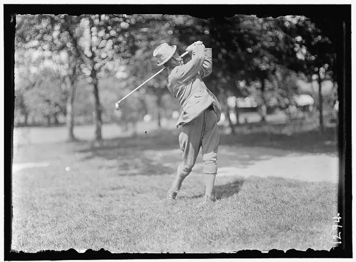 Framed Print : Walter Travis playing golf, between 1909 and 1914. Creator: Harris & Ewing. Walter Travis playing golf, between 1909 and 1914. Creator: Harris & Ewing Framed Print : Walter Travis playing golf, between 1909 and 1914. Creator: Harris & Ewing. Walter Travis playing golf, between 1909 and 1914. Creator: Harris & Ewing