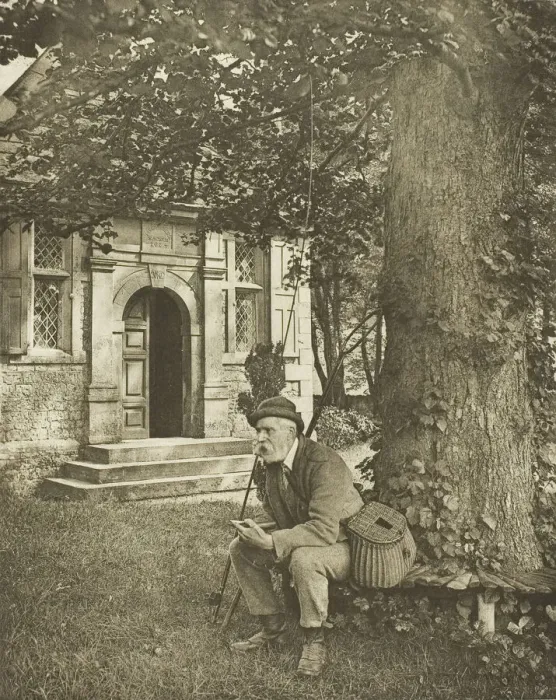 Framed Print : Walton and Cottons Fishing House (The Doorway), 1880s. Creator: Peter Henry Emerson Framed Print : Walton and Cottons Fishing House (The Doorway), 1880s. Creator: Peter Henry Emerson
