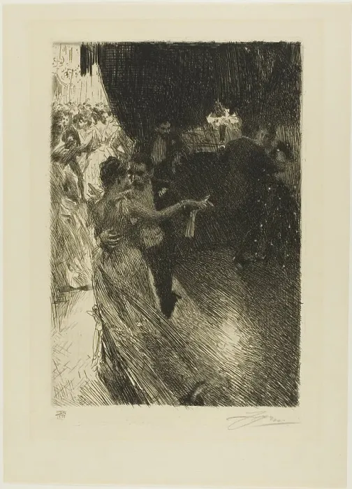 Framed Print : The Waltz, 1891. Creator: Anders Leonard Zorn Framed Print : The Waltz, 1891. Creator: Anders Leonard Zorn
