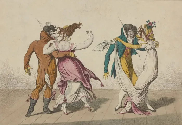 Framed Print : Waltz. From the series Le Bon Genre, 1801 Framed Print : Waltz. From the series Le Bon Genre, 1801