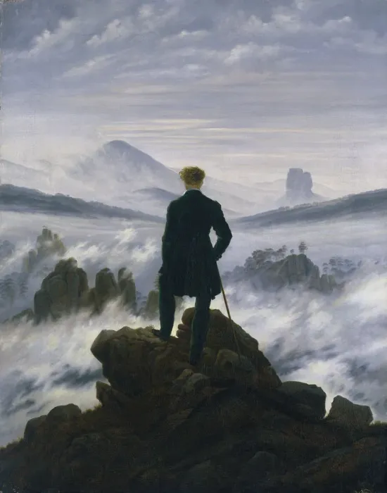 Framed Print : Wanderer above the Sea of Fog, c. 1817. Creator: Friedrich, Caspar David (1774-1840) Framed Print : Wanderer above the Sea of Fog, c. 1817. Creator: Friedrich, Caspar David (1774-1840)