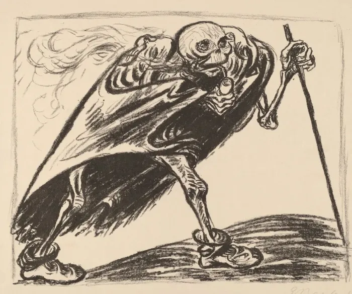 Framed Print : Wandering Death, 1923. Creator: Ernst Barlach