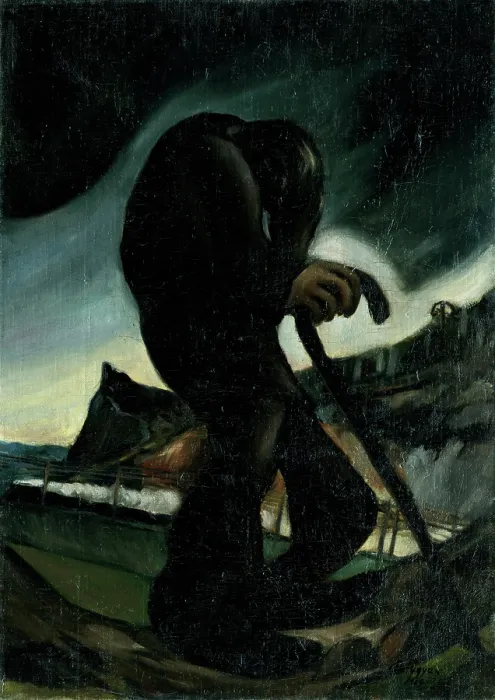 Framed Print : Wandering Jew, 1927. Creator: Zolo Palugyay Framed Print : Wandering Jew, 1927. Creator: Zolo Palugyay