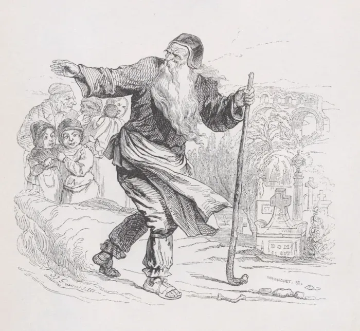 Framed Print : The Wandering Jew from The Complete Works of Beranger, 1836