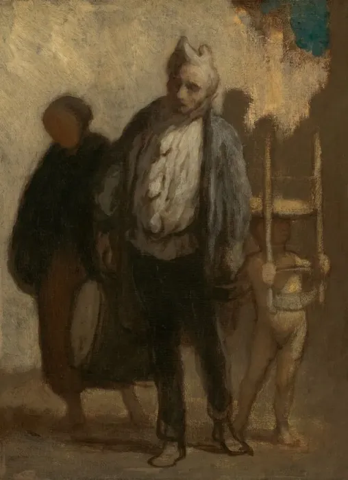 Framed Print : Wandering Saltimbanques, 1847 / 1850. Creator: Honore Daumier Framed Print : Wandering Saltimbanques, 1847 / 1850. Creator: Honore Daumier