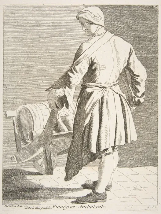Framed Print : Wandering Vinegar Seller, 1738. Creator: Caylus, Anne-Claude-Philippe de Framed Print : Wandering Vinegar Seller, 1738. Creator: Caylus, Anne-Claude-Philippe de