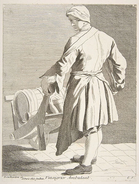 Wandering Vinegar Seller, 1738. Creator: Caylus, Anne-Claude-Philippe de