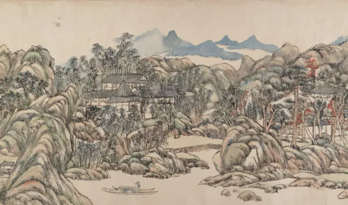 Framed Print : Wangchuan Villa, dated 1711. Creator: Wang Yuanqi Framed Print : Wangchuan Villa, dated 1711. Creator: Wang Yuanqi