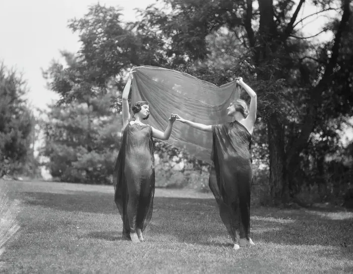 Framed Print : Wanger, Beatrice, Miss, and Miss Solveig Hornbeck, 1921 June 21. Creator: Arnold Genthe Framed Print : Wanger, Beatrice, Miss, and Miss Solveig Hornbeck, 1921 June 21. Creator: Arnold Genthe