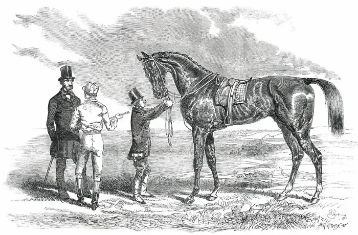 Framed Print : Wanota, Winner of the Ascot Stakes, 1850. Creator: Unknown Framed Print : Wanota, Winner of the Ascot Stakes, 1850. Creator: Unknown