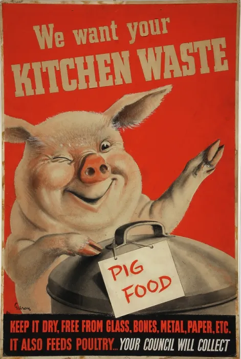 Framed Print : We Want Your Kitchen Waste, World War II poster, c1939-c1945. Creator: John Gilroy. We Want Your Kitchen Waste, World War II poster, c1939-c1945 Framed Print : We Want Your Kitchen Waste, World War II poster, c1939-c1945. Creator: John Gilroy. We Want Your Kitchen Waste, World War II poster, c1939-c1945
