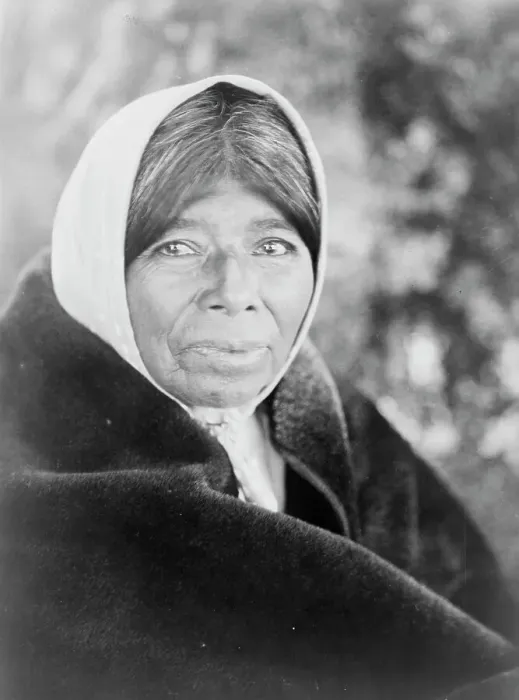 Framed Print : A Wappo matron, c1924. Creator: Edward Sheriff Curtis Framed Print : A Wappo matron, c1924. Creator: Edward Sheriff Curtis