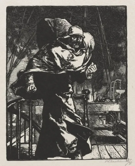 Framed Print : The War of 1914. First Series. Emperor William in Anger, 1915. Creator: Auguste Louis Lepere Framed Print : The War of 1914. First Series. Emperor William in Anger, 1915. Creator: Auguste Louis Lepere