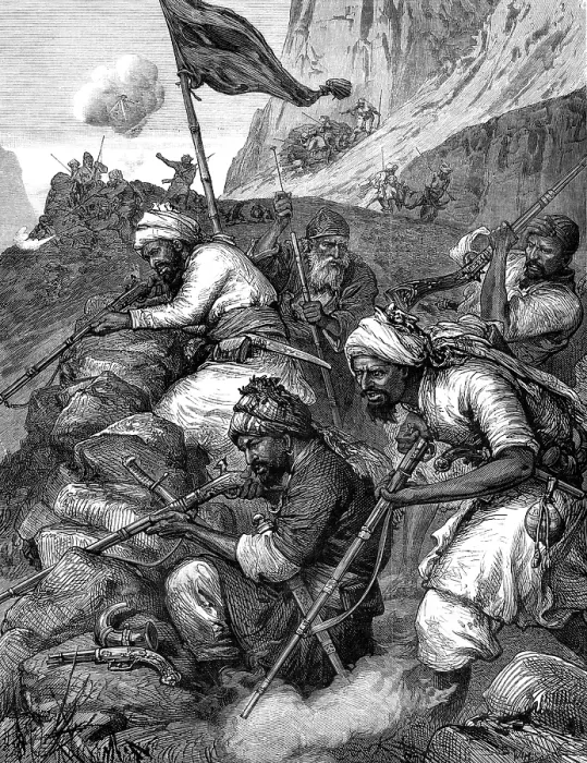 Framed Print : The War in Afghanistan: an Afghan sungha, or rifle pit, 1880. Creator: Unknown Framed Print : The War in Afghanistan: an Afghan sungha, or rifle pit, 1880. Creator: Unknown