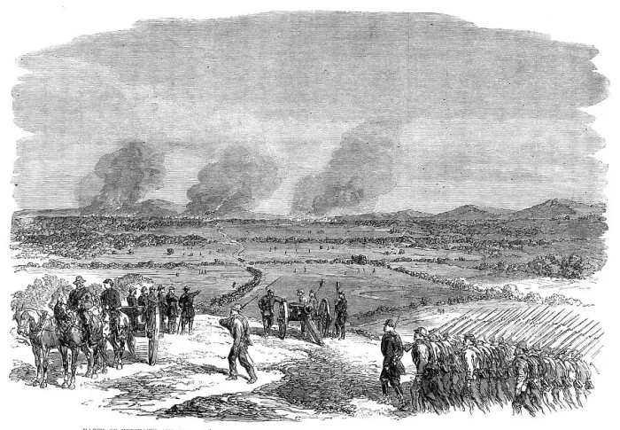 Framed Print : The War in America: march of Kershaw's and Fitz Lee's divisions of the Confederate Army... 1864. Creator: Unknown Framed Print : The War in America: march of Kershaw's and Fitz Lee's divisions of the Confederate Army... 1864. Creator: Unknown