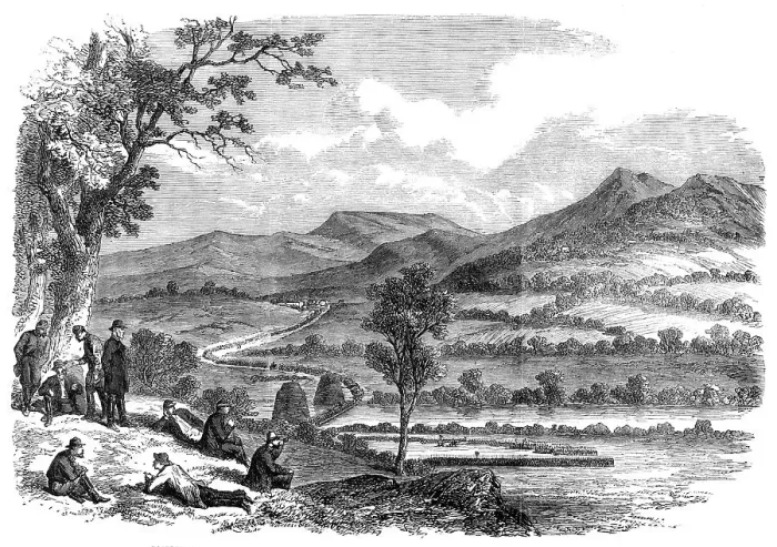 Framed Print : The War in America: passage of the Shenandoah River at Front Royal... 1864. Creator: Unknown Framed Print : The War in America: passage of the Shenandoah River at Front Royal... 1864. Creator: Unknown