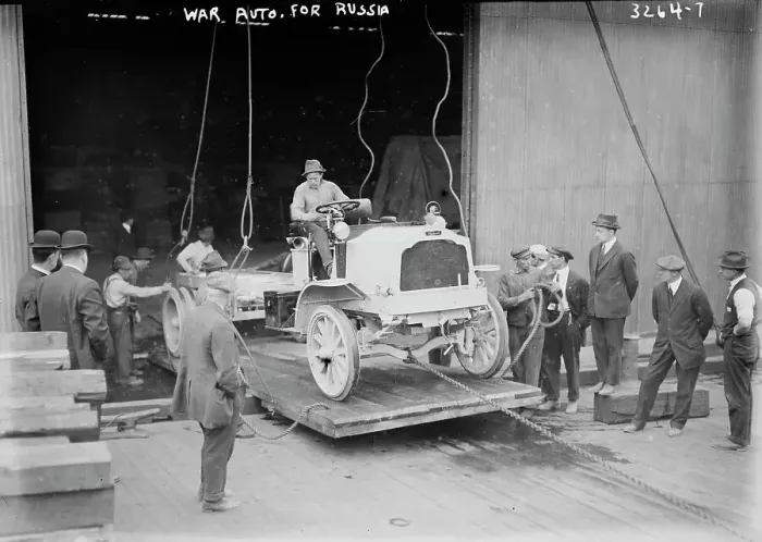 Framed Print : War Auto for Russia, between c1914 and c1915. Creator: Bain News Service Framed Print : War Auto for Russia, between c1914 and c1915. Creator: Bain News Service