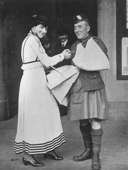 Framed Print : A war charity flag day incident, 1915 Framed Print : A war charity flag day incident, 1915