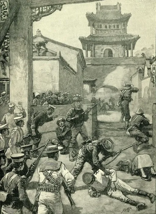 Framed Print : The War In China: The Fighting at Tientsin, July 1900, (c1900). Creator: H.M.P Framed Print : The War In China: The Fighting at Tientsin, July 1900, (c1900). Creator: H.M.P