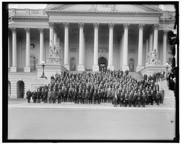 Framed Print : War Congress on Capitol Steps, between 1910 and 1920. Creator: Harris & Ewing. War Congress on Capitol Steps, between 1910 and 1920. Creator: Harris & Ewing Framed Print : War Congress on Capitol Steps, between 1910 and 1920. Creator: Harris & Ewing. War Congress on Capitol Steps, between 1910 and 1920. Creator: Harris & Ewing