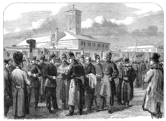 Framed Print : The War in Denmark: Prussian troops leaving Altona for Schleswig...at the railway station, 1864. Creator: Frederick John Skill Framed Print : The War in Denmark: Prussian troops leaving Altona for Schleswig...at the railway station, 1864. Creator: Frederick John Skill