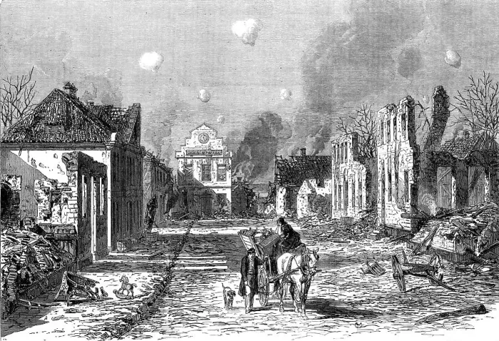 Framed Print : The War in Denmark: the town of Sonderburg in ruins after the bombardment... 1864. Creator: Unknown Framed Print : The War in Denmark: the town of Sonderburg in ruins after the bombardment... 1864. Creator: Unknown