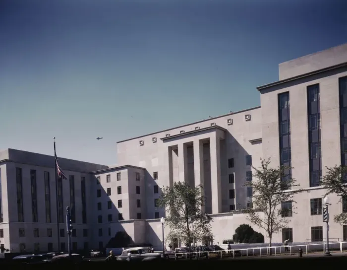 Framed Print : War Department Building at 21st and Virginia Avenue, N. W. Washington, D. C. ca. 1943. Creator: Unknown Framed Print : War Department Building at 21st and Virginia Avenue, N. W. Washington, D. C. ca. 1943. Creator: Unknown