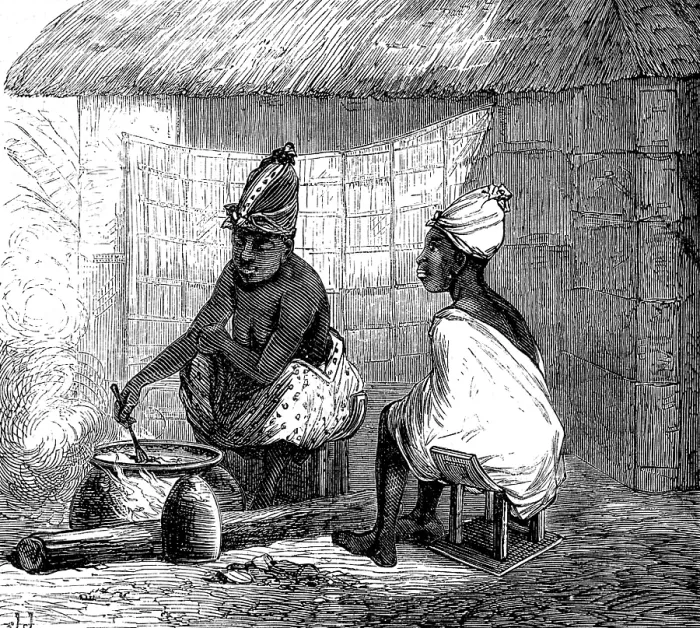 Framed Print : The War on the Gold Coast: women of Annamaboe cooking, 1873. Creator: Unknown Framed Print : The War on the Gold Coast: women of Annamaboe cooking, 1873. Creator: Unknown