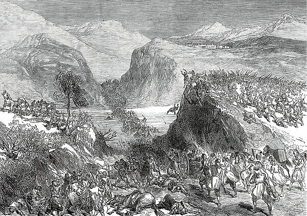 The War in Herzegovina: Fight on the Gatschko, near Lipnik...1876. Creator: Unknown