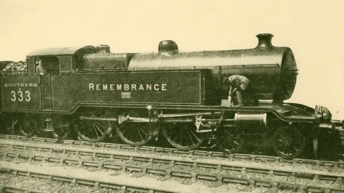 Framed Print : War Memorial Locomotive, Remembrance, Brighton Section, Southern Railway, 1930 Framed Print : War Memorial Locomotive, Remembrance, Brighton Section, Southern Railway, 1930