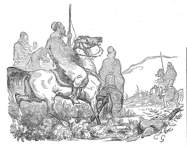 War in Morocco - Arab and Moorish cavalry, 1844. Creator: Unknown