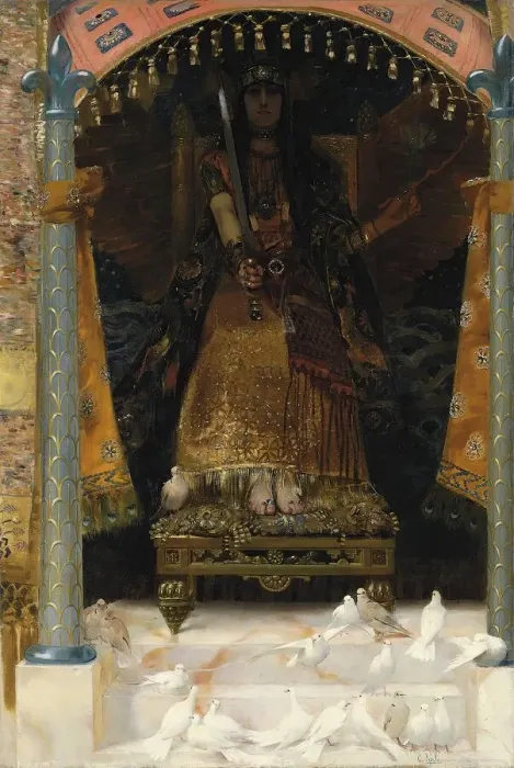 Framed Print : War And Peace, 1886. Creator: Rochegrosse, Georges Antoine (1859-1938) Framed Print : War And Peace, 1886. Creator: Rochegrosse, Georges Antoine (1859-1938)