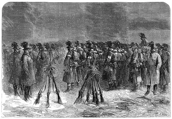 The War in Schleswig: Austrian camp in front of the Dannewerk:...Bohemian Chasseurs..., 1864. Creator: Mason Jackson